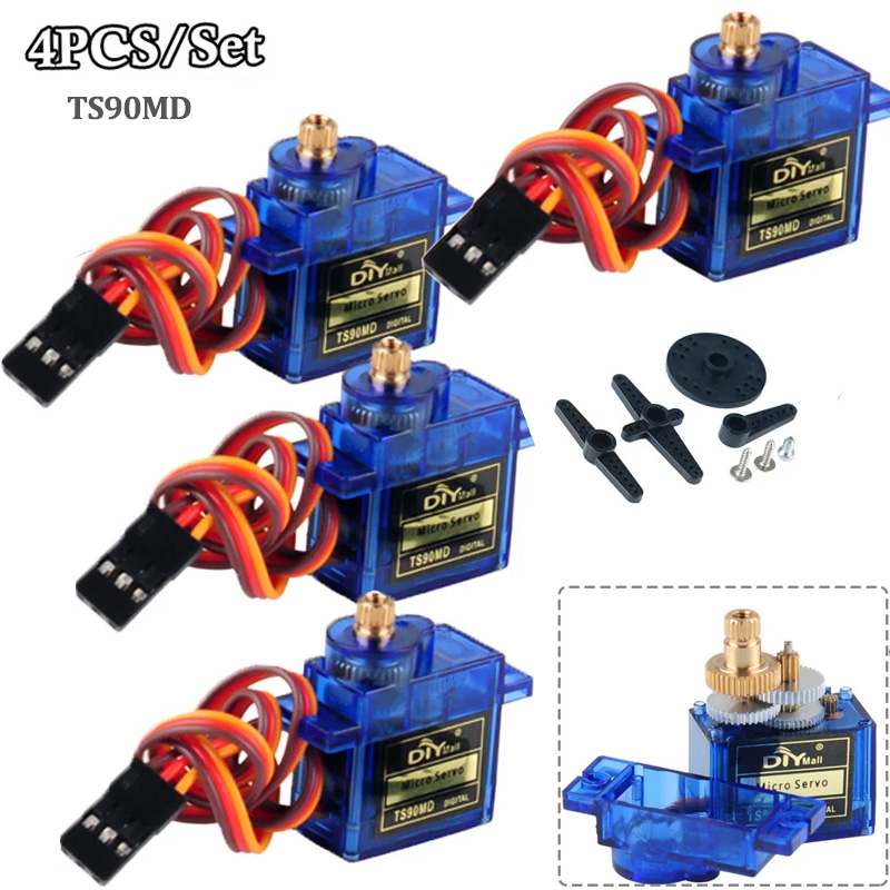 Rc Helicopter Motor - 4 Adet TS90MD Mikro Dijital Servo