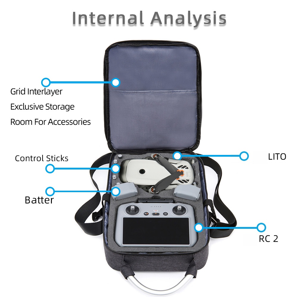 Rc Helicopter Bag - DJI Lito X1/ Lito1 (RC2/RC-N3) için