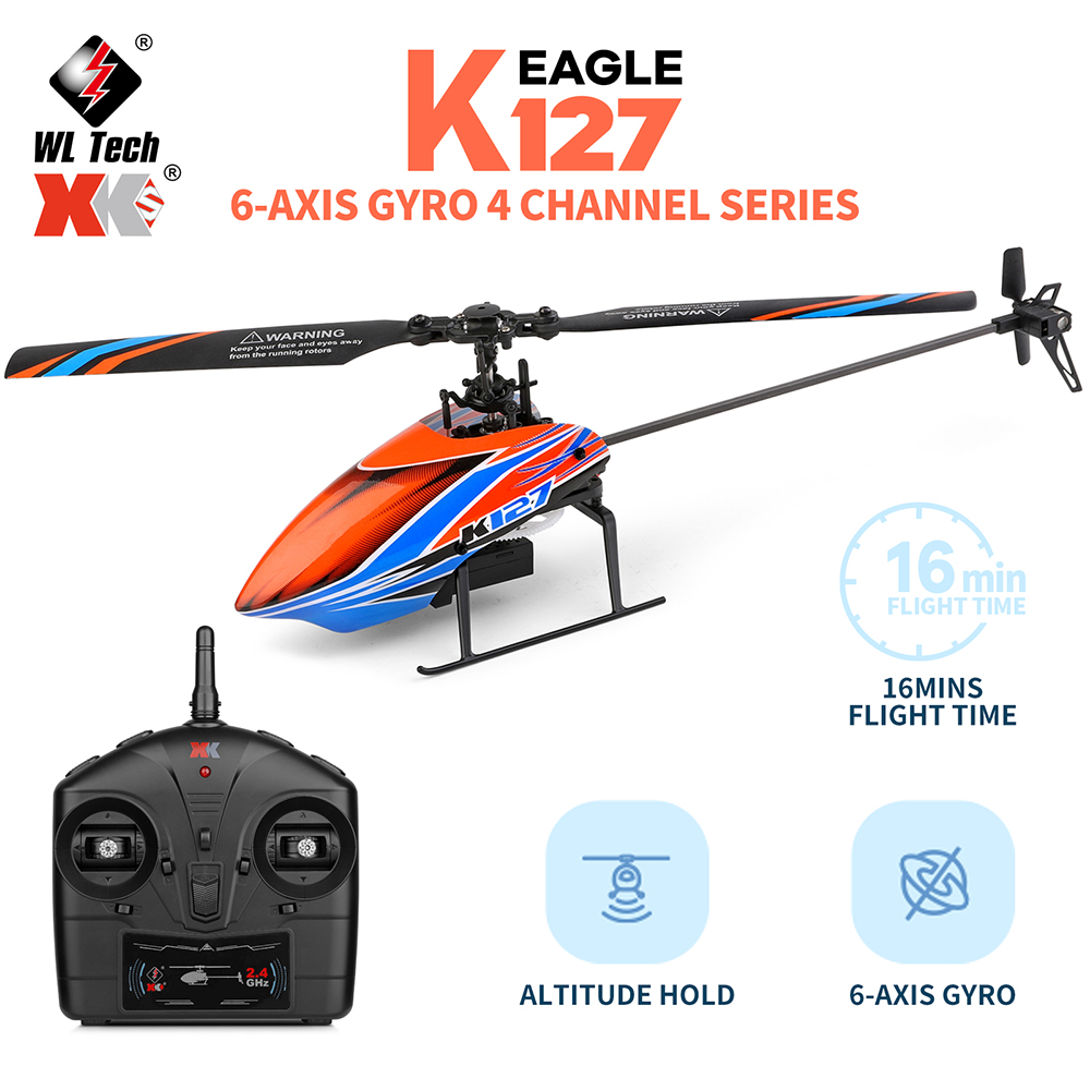 WLtoys XK K127 2.4G 4CH 6-Aixs - Rc Helicopter Blade incelemesi ve fiyatı