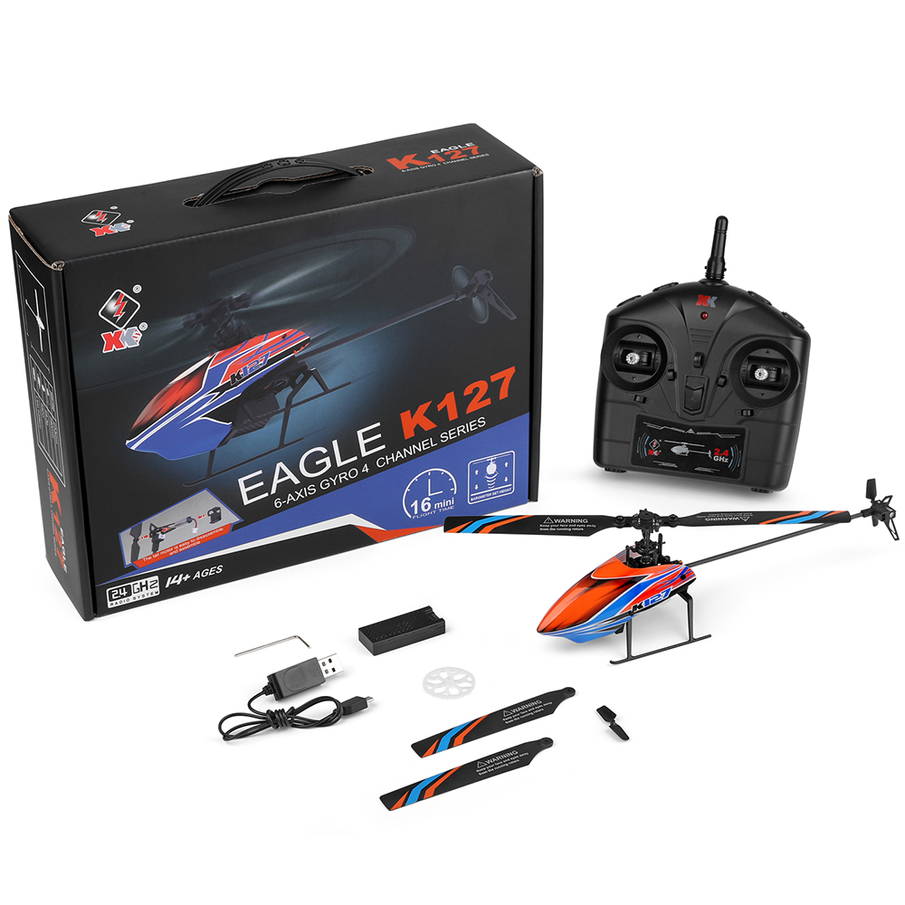WLtoys XK K127 2.4G 4CH 6-Aixs - Rc Helicopter Blade incelemesi ve fiyatı